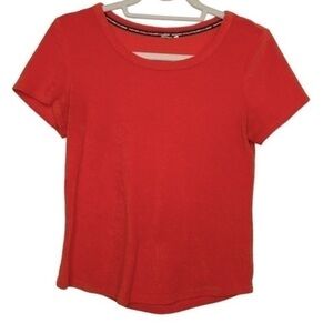 Anthropologie Saturday Sunday Terry Cloth Short Sleeve Tee Size XS Orange